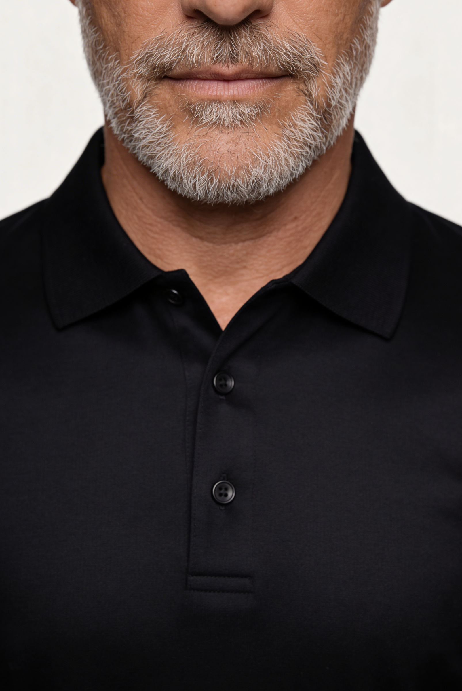Black Imperial Long Sleeve Polo