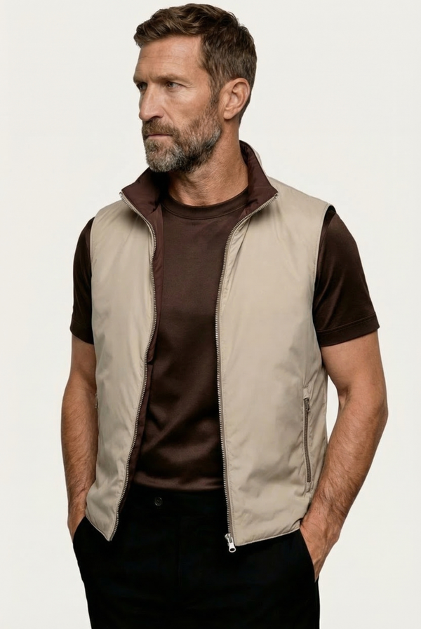 Brown Engineered Gilet