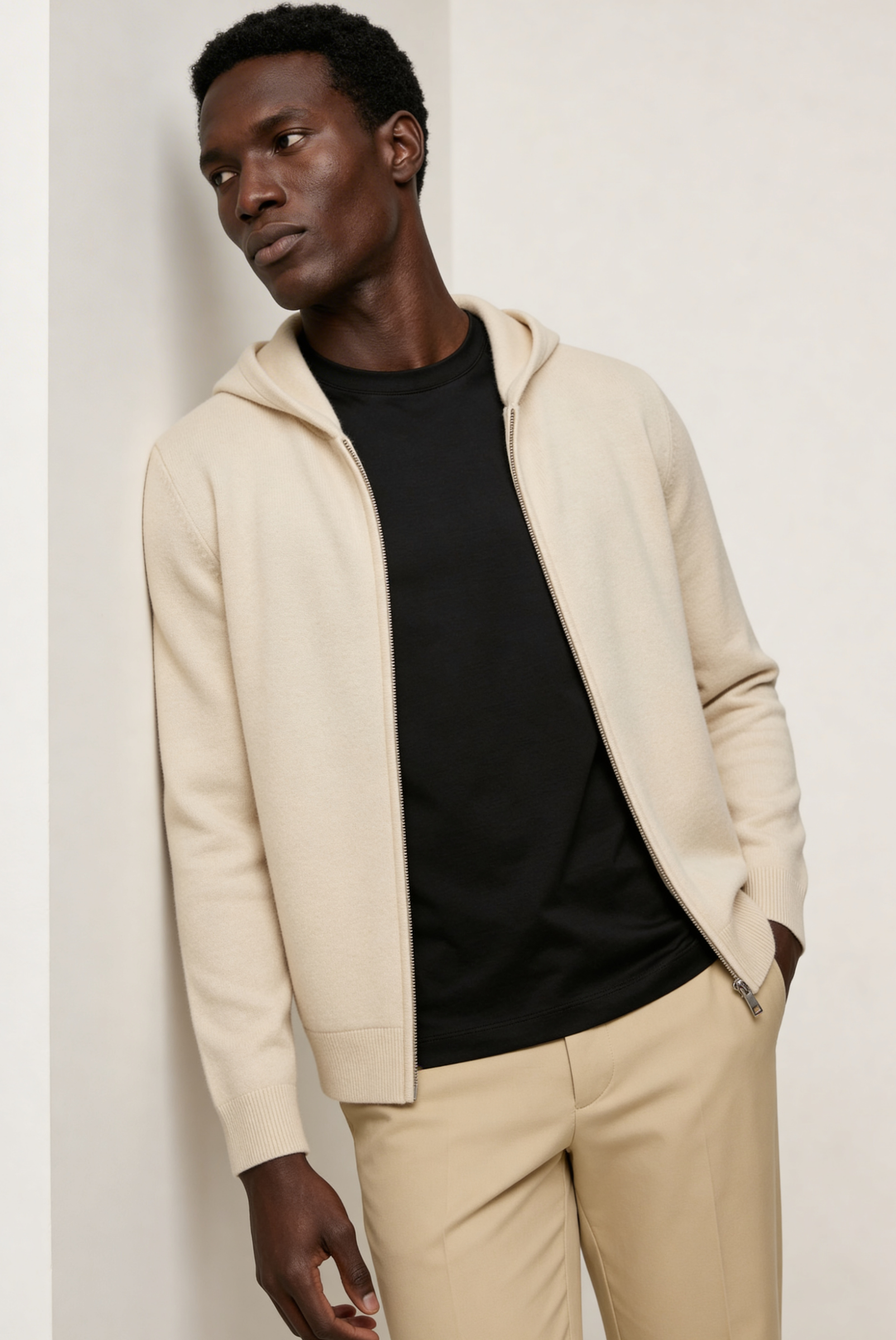 Creme White Premium Cashmere Vest