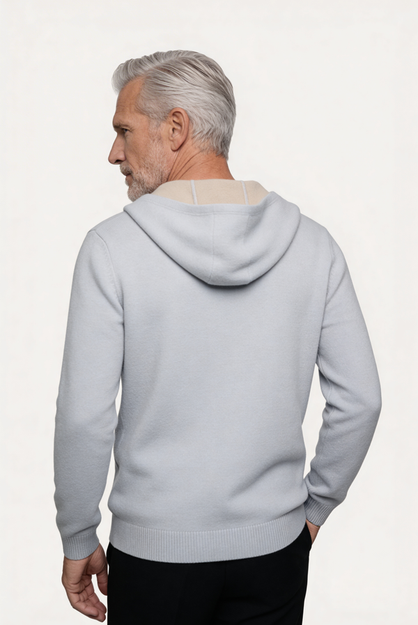Silver Grey Cashmere Drape Cardigan