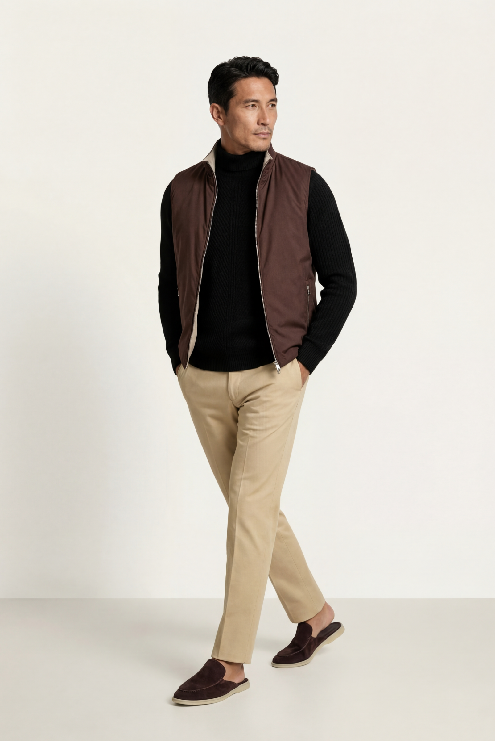 Black Ribbed Cashmere Sweater