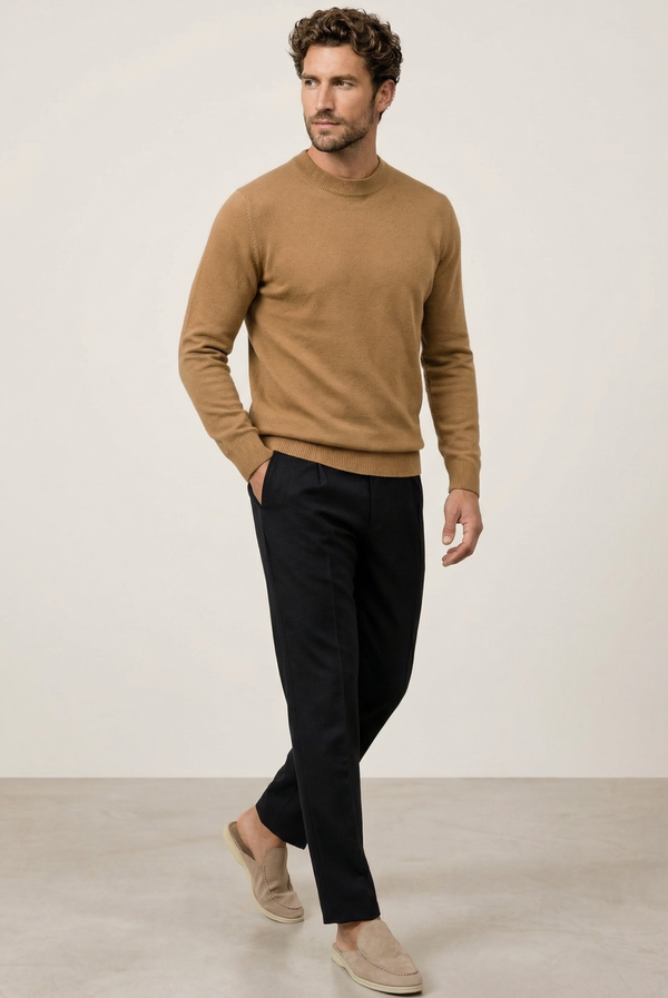 Brown Wool Crewneck