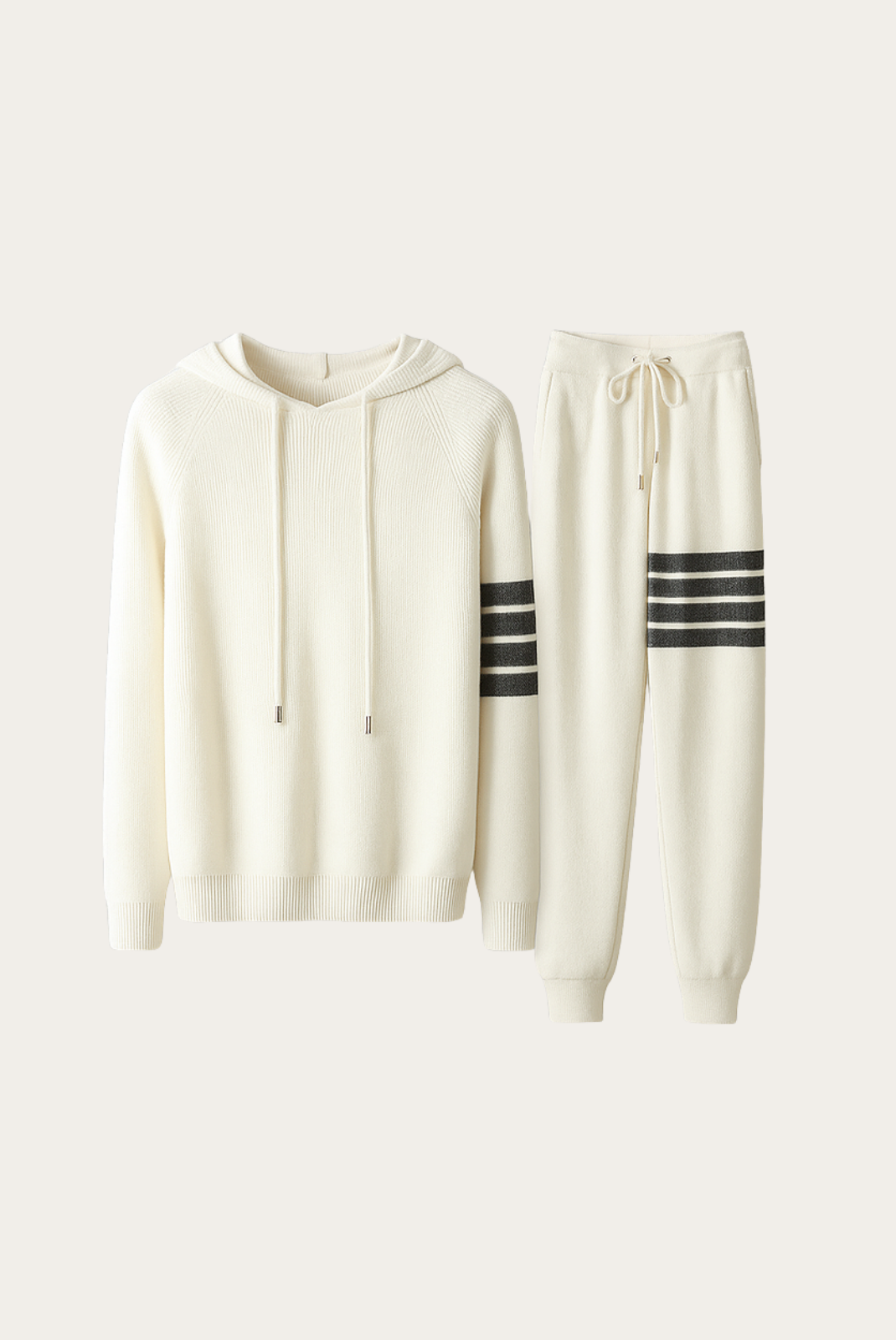 White Donati Wool Jogger Set