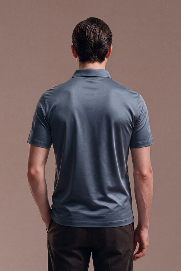 Blaues Imperial-Polohemd