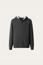 Dark Grey Cashmere Drape Cardigan