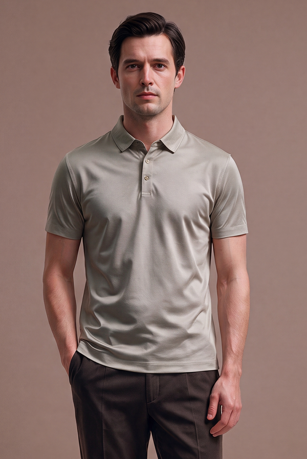 Greige Imperial-Poloshirt