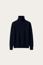 Navy Blue Cashmere Turtleneck
